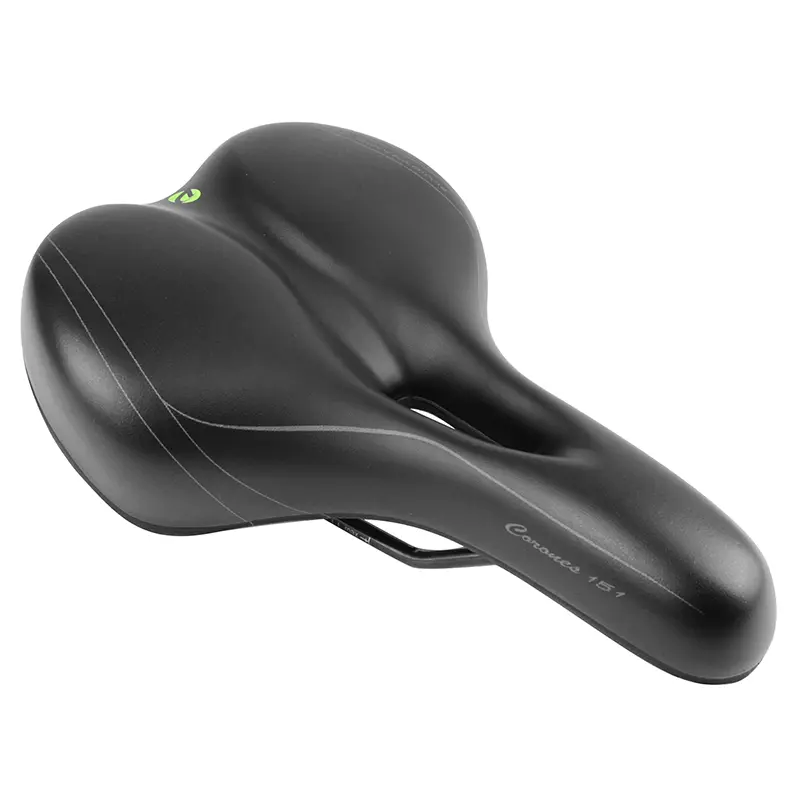 Selle Newton City Fluidynamic double densité confort 51 moderate trou central noir homme 272x192mm