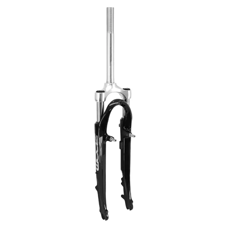 Fourche VTC 28" Zoom aluminium ressort noir débattement 45 mm pivot fileté 1"-22,2 compatible V-Brake et disque