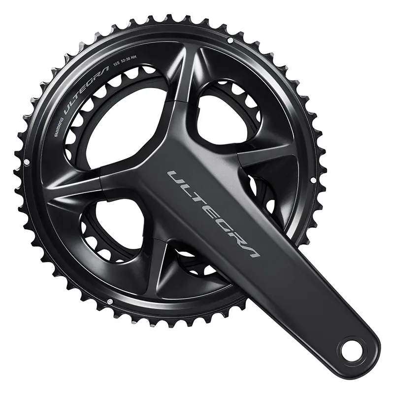 Kurbelgarnitur Rennrad Shimano Ultegra R8100 12-fach schwarz 52-36 165 mm