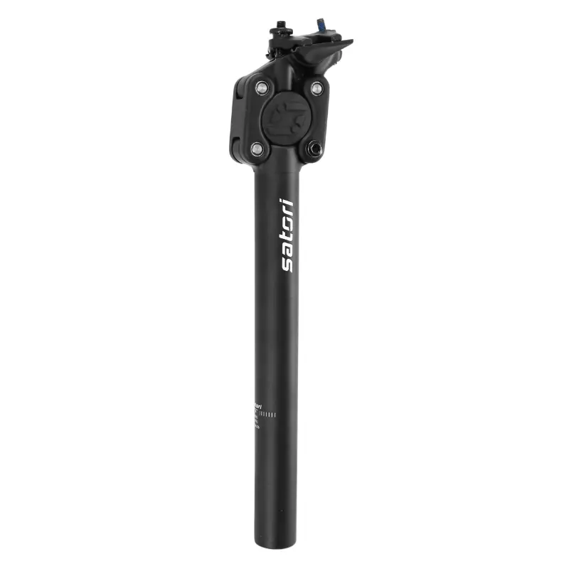 Tige de selle VTT suspension avec elastomere 70-90KGS Satori diam 27,2 L350MM noir (en boite)