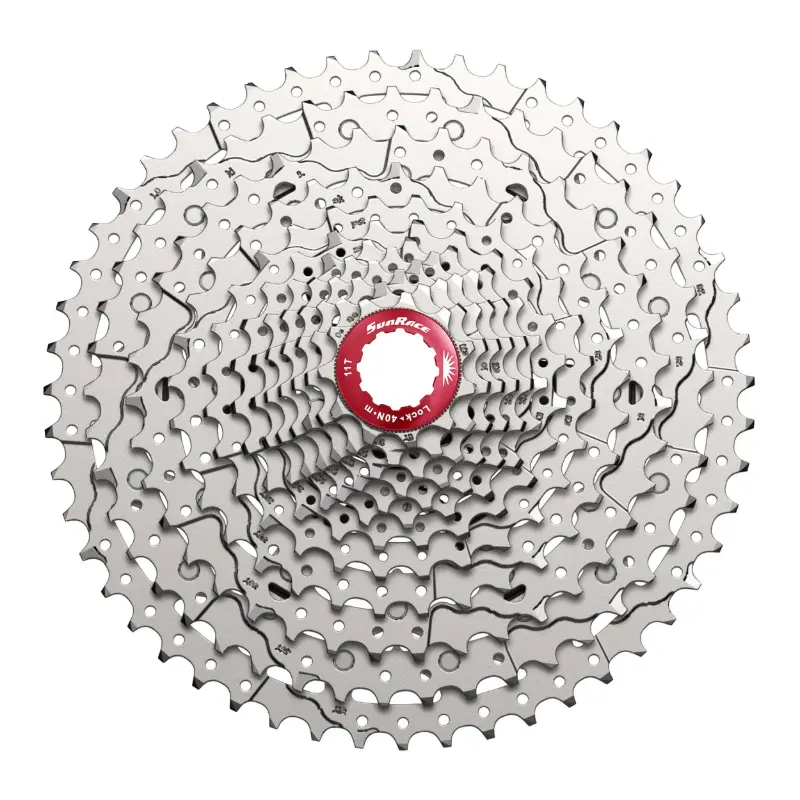 Cassette Sunrace MZ800 11-51 dents VTT Shimano compatible argent métallisé