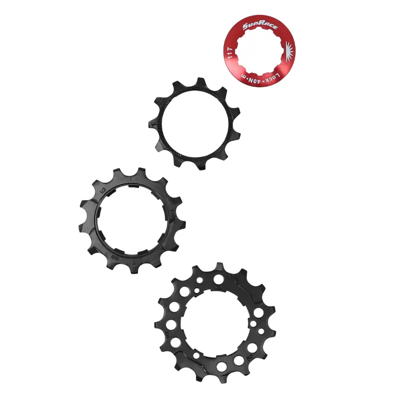 Sunrace Kassette 3 Ritzel Satz 10-fach 11-13-15 schwarz mit Kontermutter