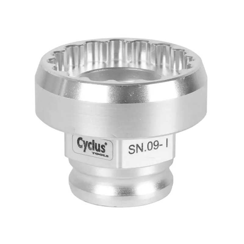 Professionelles Tretlager-Ausbauwerkzeug - Tretlagerschale Cyclus für Tretlager Shimano Dura-Ace 9000 kompatibel mit Snap.In Werkzeug 179967 oder 32mm Schlüssel (Durchm. 37,3 MM 16 Kerben)