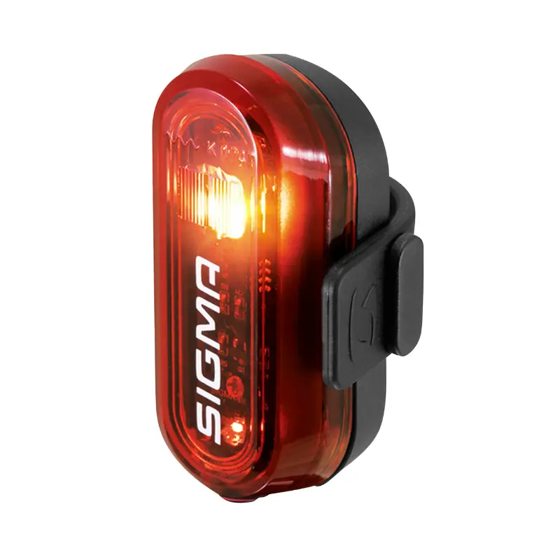 Sigma Curve - Éclairage vélo arrière sur tige de selle à pile rouge (visible 400M, 2 piles AAA incluses)