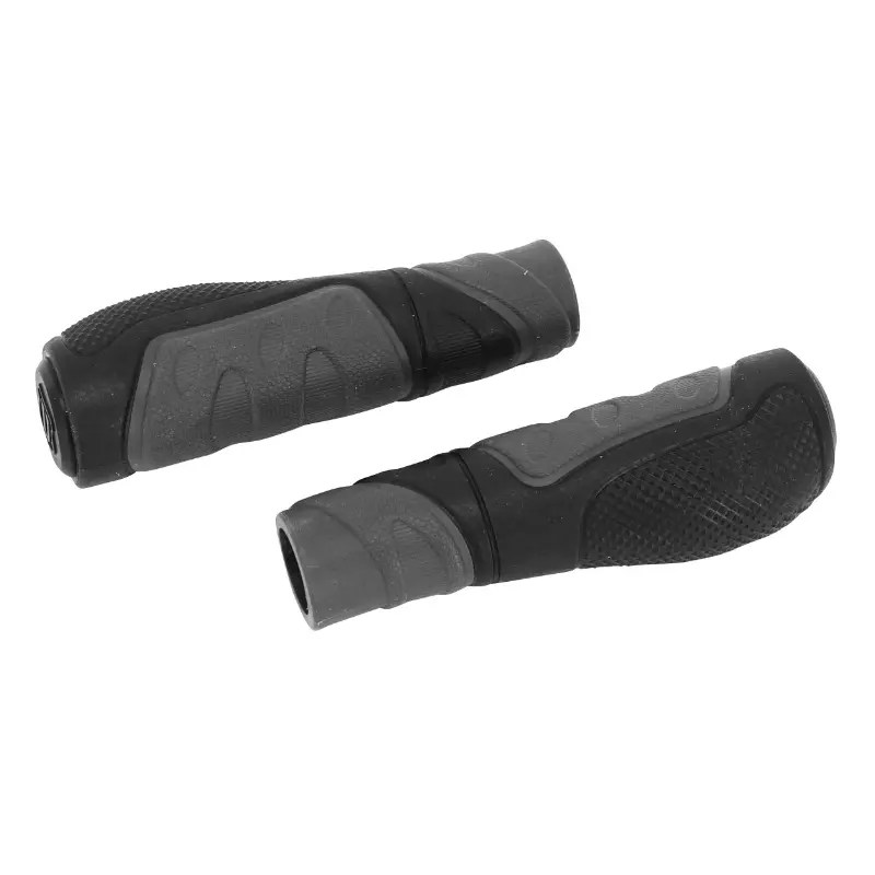 Poignée City-VTC Marwi bi-matière ergonomique noir-gris L128 mm redécoupable à 85 mm (paire)