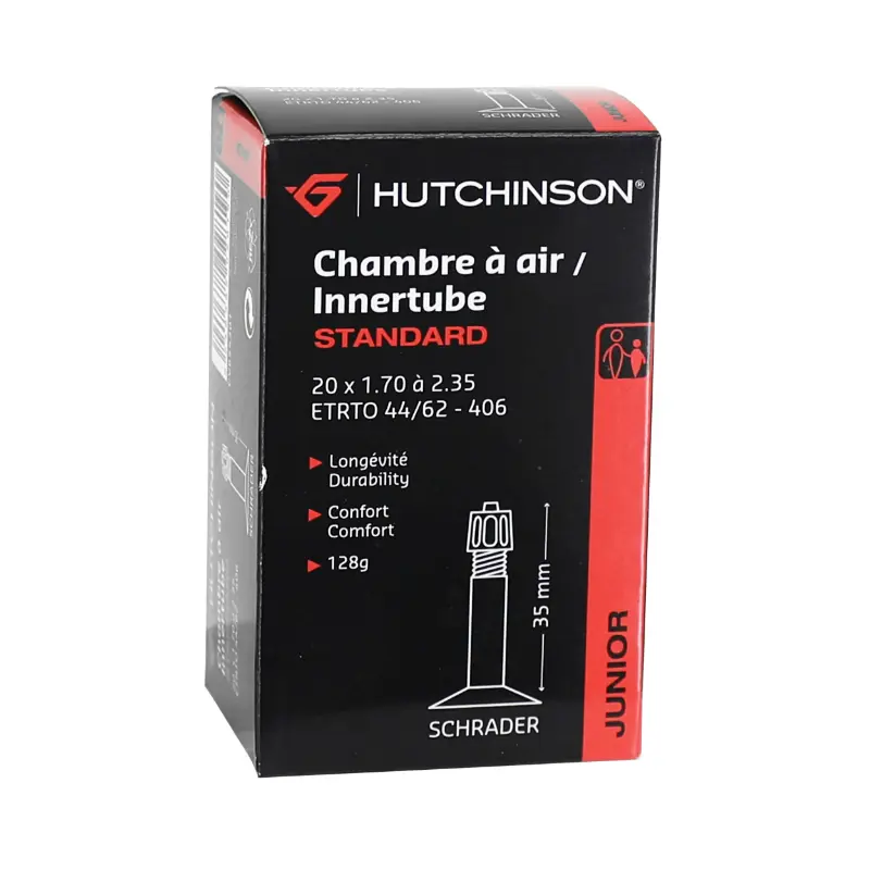 Chambre à air vélo 20 x 1.70-2.35 Hutchinson valve standard 40 mm