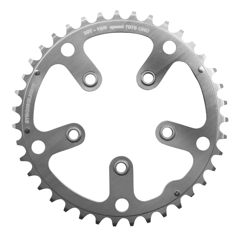 Stronglight 39DTS gümüş d.74 alüminyum 7075 shimano 9-10V tipi d.130 5BRA yol zincir dişlisi.