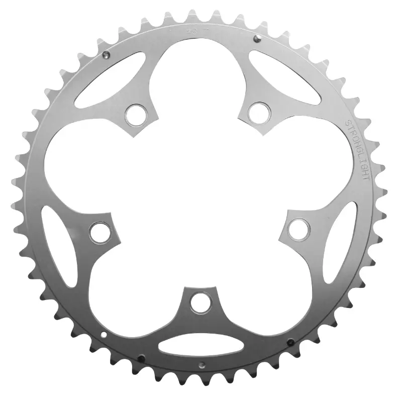 Звезда шоссейная 5BRA d.110 Stronglight дюраль 48T внешняя серебристая тип shimano 10-9V.