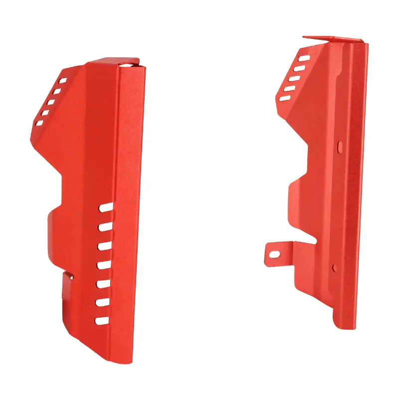 Cache latéral radiateur moto AVOC pour Yamaha 700 MT-07 2014-2017 inox rouge (paire)