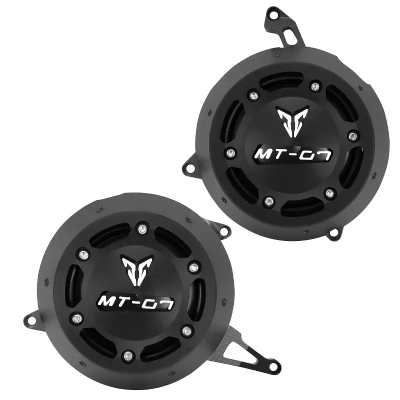 Προστατευτικό κάλυμμα καρτερίου AVOC Yamaha MT-07 700 2014-2020 μαυρισμένο αλουμίνιο μαύρο (ζευγάρι)