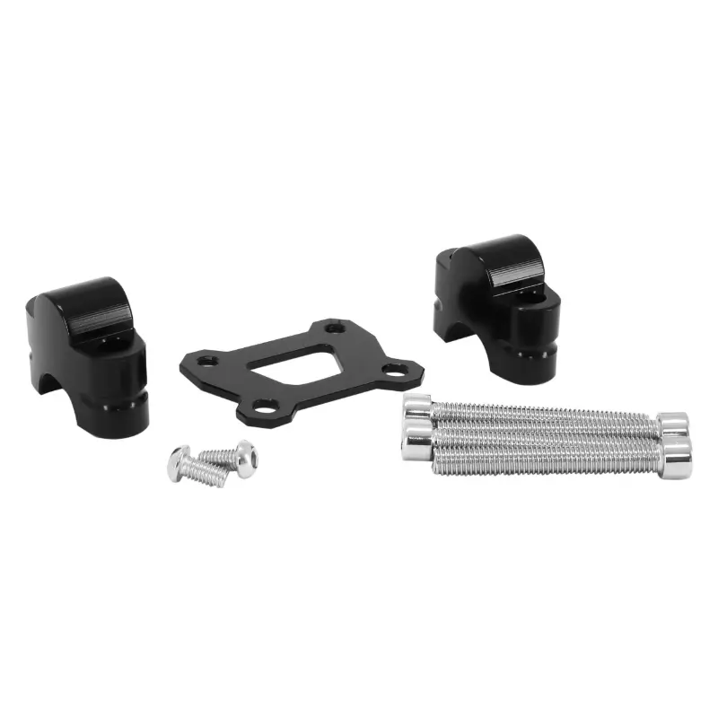 Rehausse pontet de guidon AVOC pour Yamaha MT-07 700 2014-2020 et Tracer 2014-2019 aluminium noir (paire)