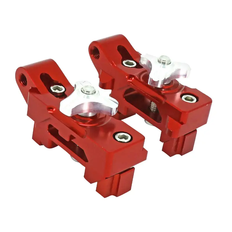 Kettenspanner-Einsteller AVOC Yamaha MT-07 700 2014-2020 Aluminium CNC-eloxiert rot (Paar)