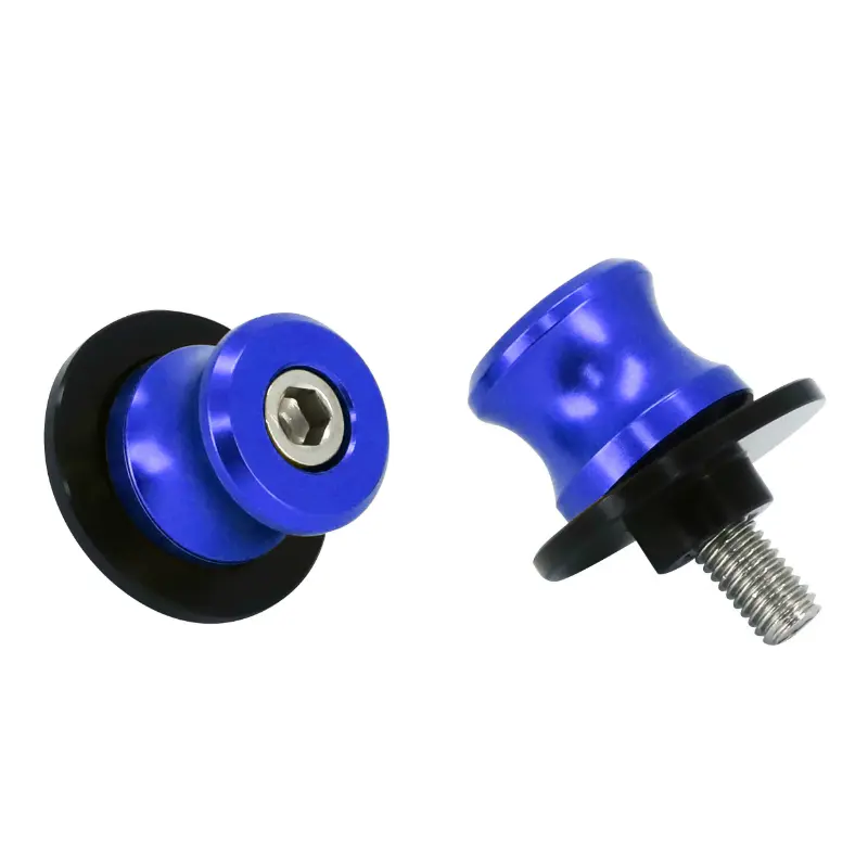 Diabolo moto M8 aluminium anodisé bleu AVOC (paire)