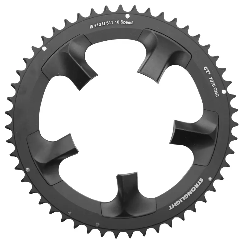 Plateau route Stronglight 51DTS 110 mm Shimano Ultegra 6750 noir