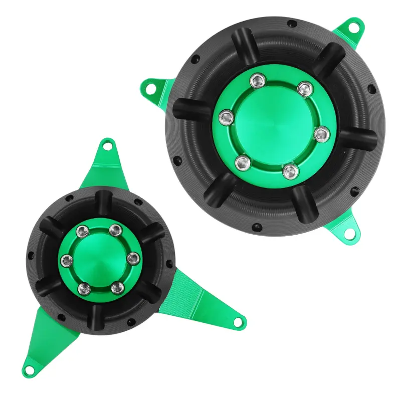 Protection couvre-carter AVOC pour Kawasaki Z900 aluminium anodisé noir-vert (paire)