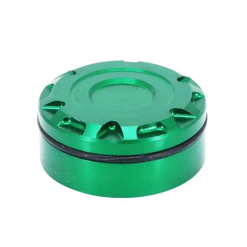 Bouchon-couvercle bocal de liquide de frein arrière aluminium anodisé vert Kawasaki Z900 900 AVOC