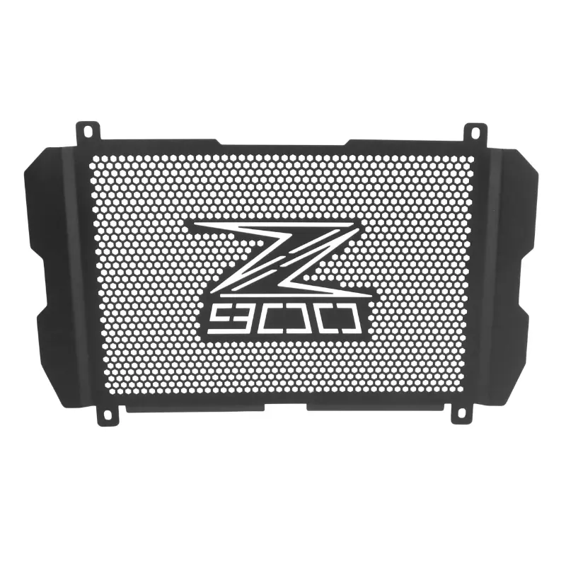 Grille radiator AVOC Kawasaki Z900 stainless steel hitam dengan motif — tampak ke-2