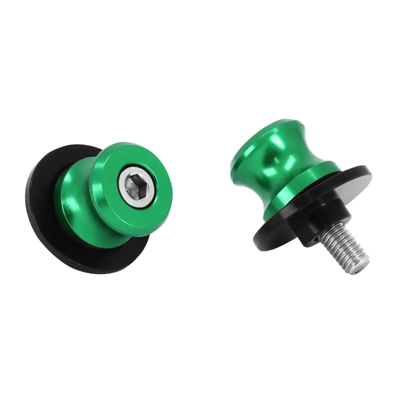 Motorrad-Standdorn M8 Aluminium anodisiert grün (Paar) AVOC