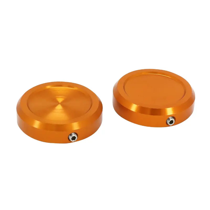 Deckel Kappe obere Gabelbrücke Aluminium CNC eloxiert orange KTM 125 Duke AVOC (Paar)