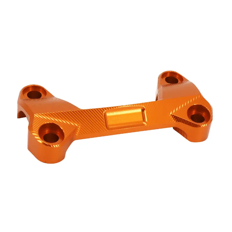 Pontet supérieur fixation de guidon AVOC pour KTM 125 Duke alu CNC anodisé orange