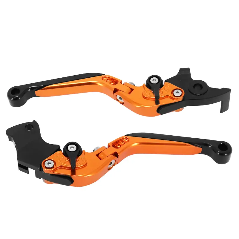 AVOC 調整可能 折り畳み式 CNC ブレーキ/クラッチレバー ペア KTM 125 Duke 2011+ オレンジ-ブラック (ペア) — 第2ビュー