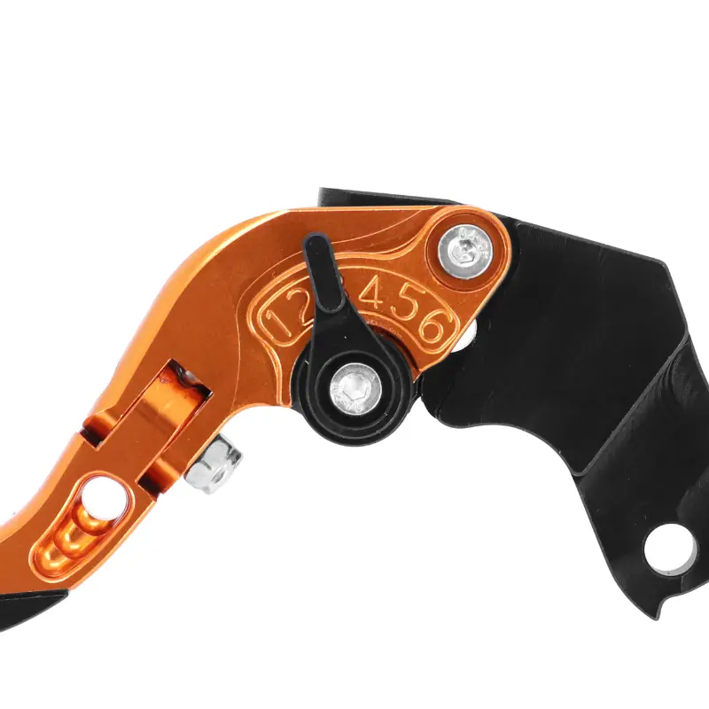 AVOC 調整可能 折り畳み式 CNC ブレーキ/クラッチレバー ペア KTM 125 Duke 2011+ オレンジ-ブラック (ペア) — 第4ビュー