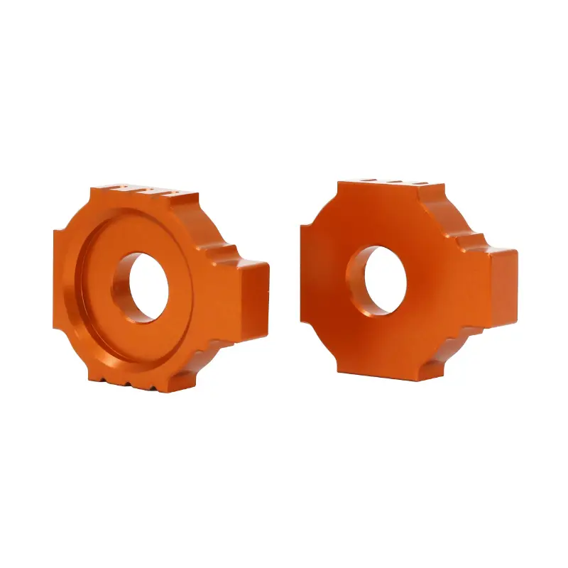 Tendeur-ajusteur de chaîne AVOC KTM 125 Duke alu CNC anodisé orange (paire)