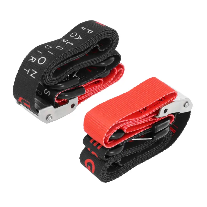 Motorrad-Sicherheitsgurt Sélection P2R mit Schnellverschluss und Karabinerhaken schwarz-rot 38 mm x 2,1 m (Belastbarkeit 550 kg) - das Paar — Ansicht 2