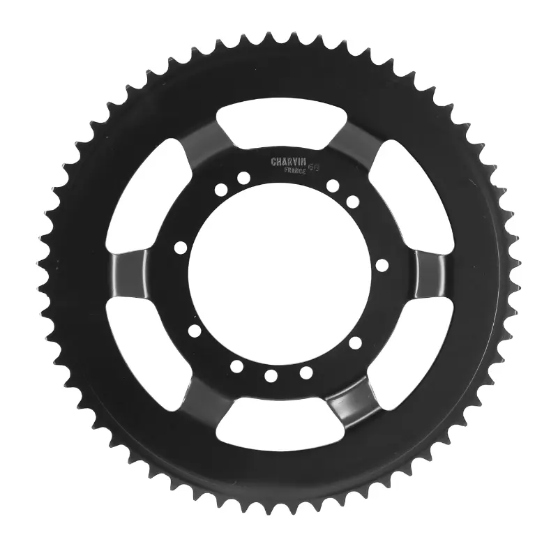 Couronne adaptable Peugeot 103 roue rayons 60 dents alésage 94 mm 11 trous noir