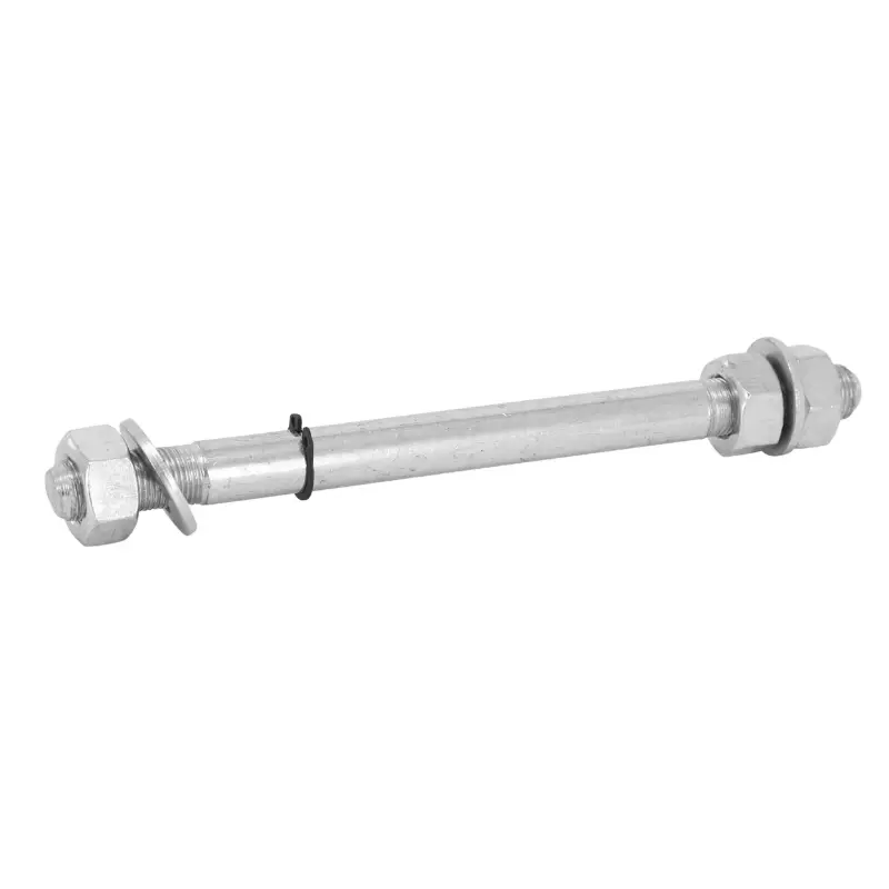 Axe de roue cyclo diamètre 12 x 100 x 165 mm adaptable Peugeot 103 avant complet