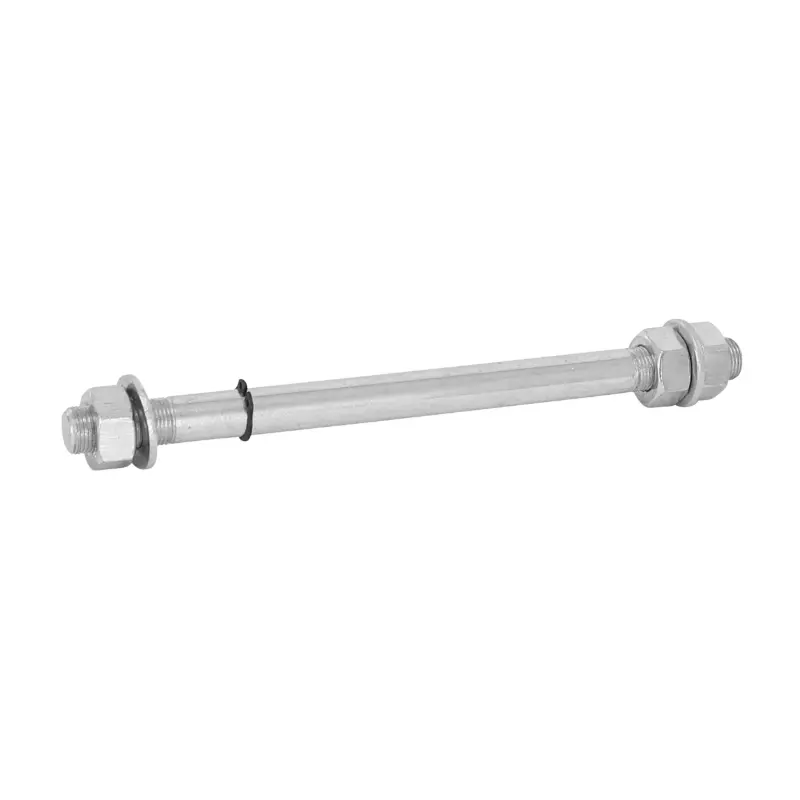 Axe de roue cyclo diamètre 12 x 100 x 185 mm Peugeot 103 arrière