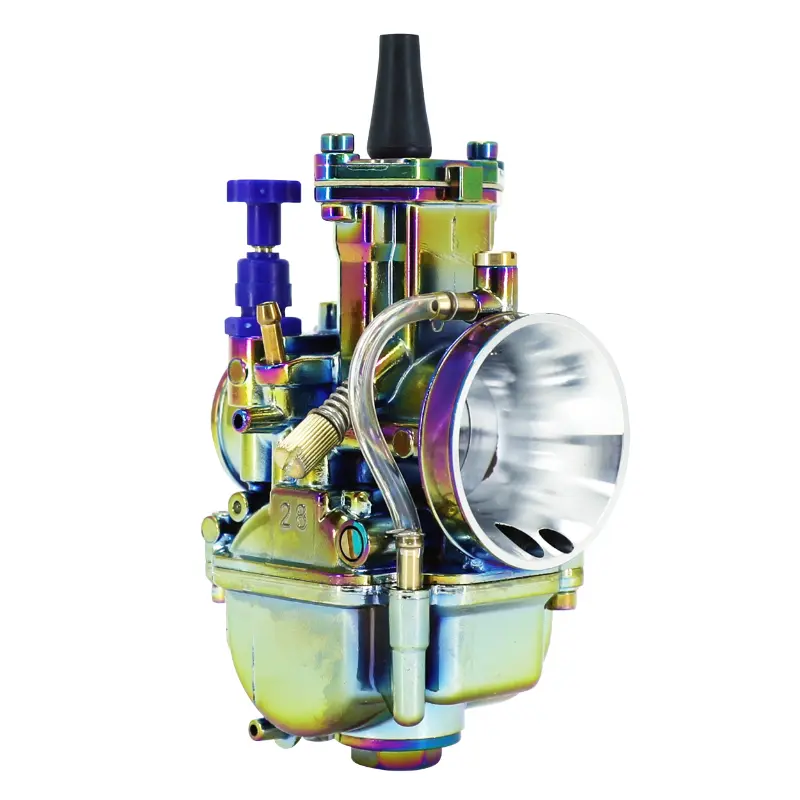 Carburateur PWK 28 titanium à boisseau plat avec powerjet et starter à tirette P2R