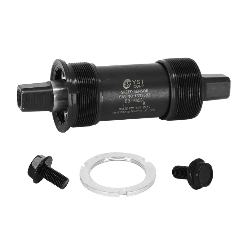 Boitier pedalier yst carre alu a roulement 120MM (boite de 68) filetage anglais - BSC - 1,37X24 avec etoile pour velo leader fox - compatible avec 197428 ou 182645