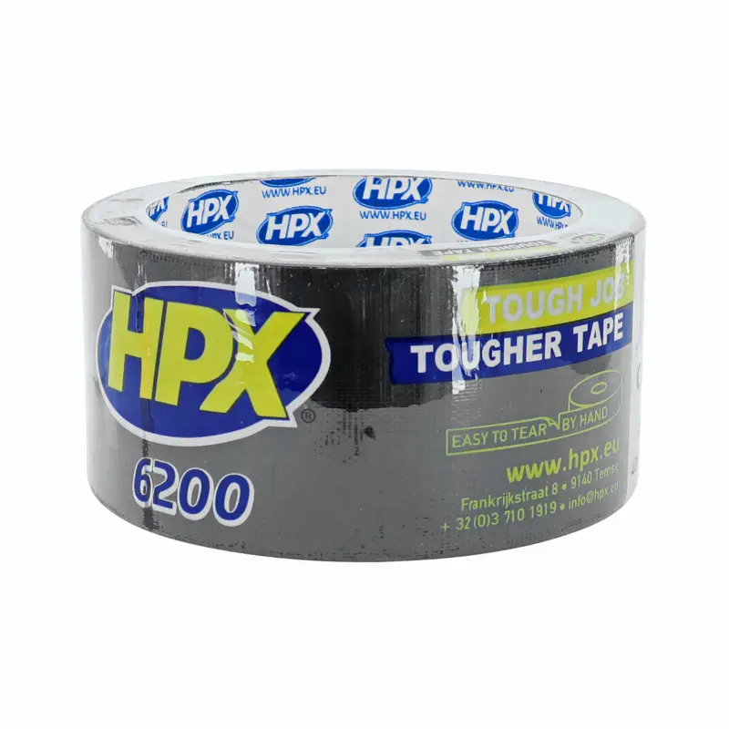 Ruban adhésif toile HPX 6200 noir 48 mm x 10 m