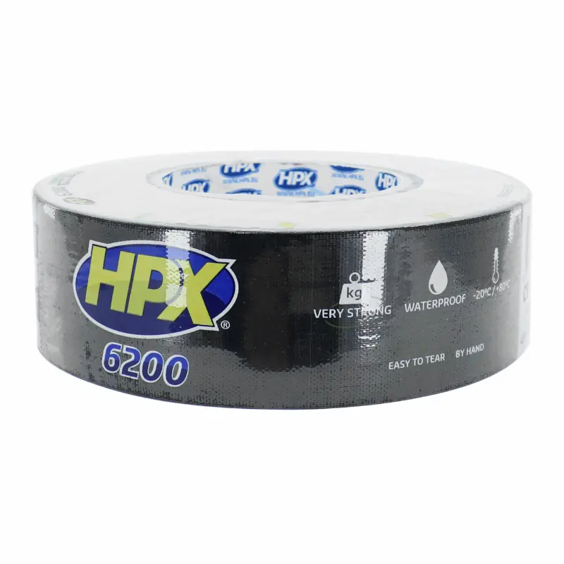 Лента армированная HPX 6200 черная 48 мм x 50 м