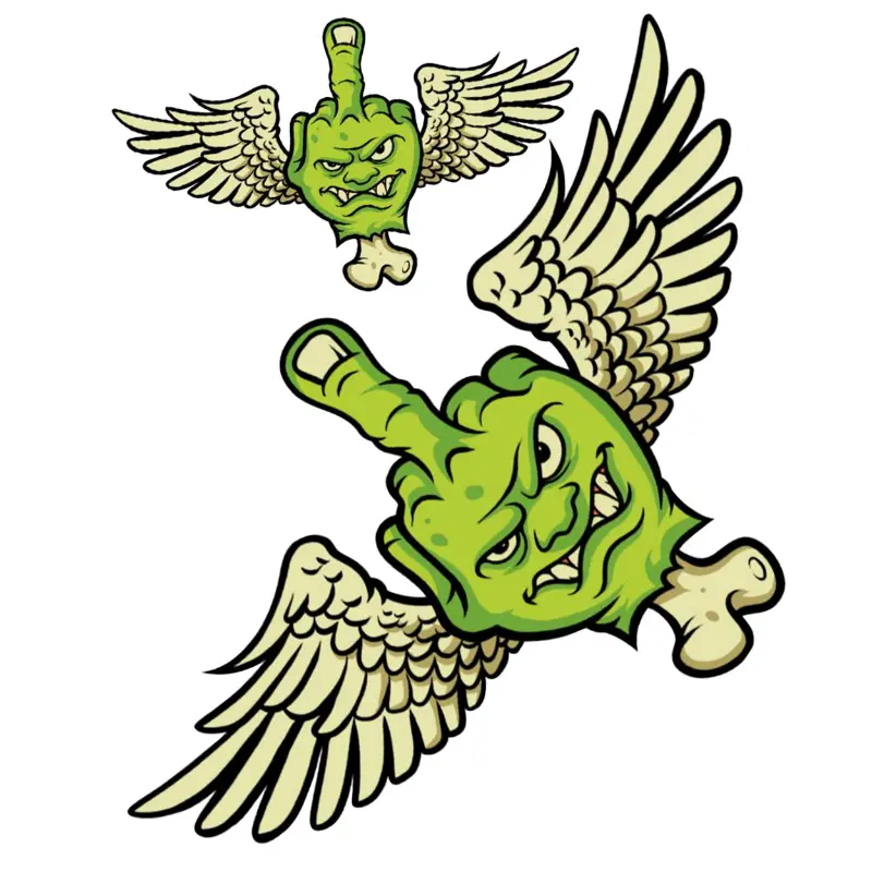 Nálepka Lethal Threat Flying Fucks 60X80MM