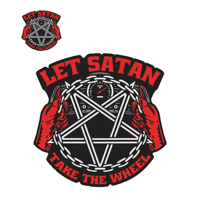 Autocollant Lethal Threat Mini Satan Take the Wheel 60x80mm