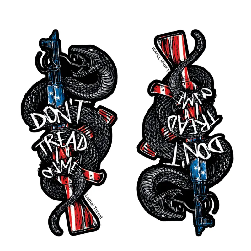 Lethal Threat mini Don't Tread on Me 60x80mm Otomatik Yapıştırma