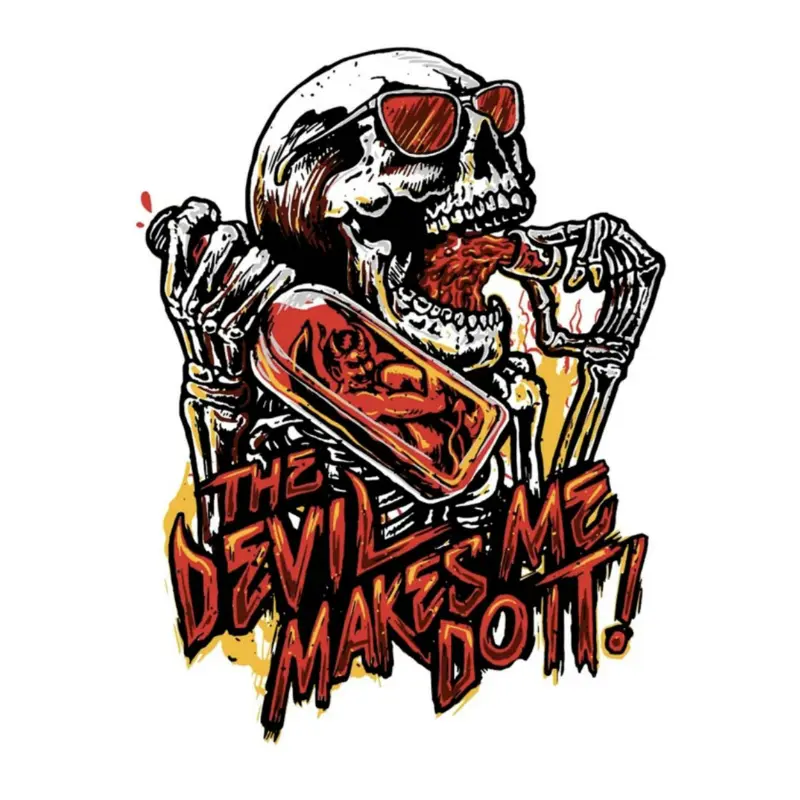 Aufkleber Lethal Threat Mini Devil Made Me Do It 60x80mm