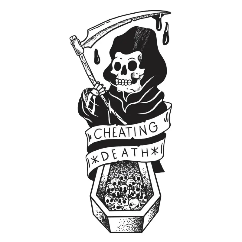 Adesivo Lethal Threat Mini Cheating Death 60x80mm