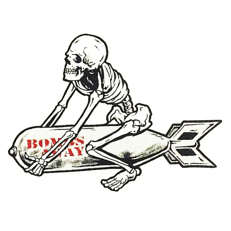 Lethal Threat Mini Bombs Away Skeleton 스티커 60x80mm
