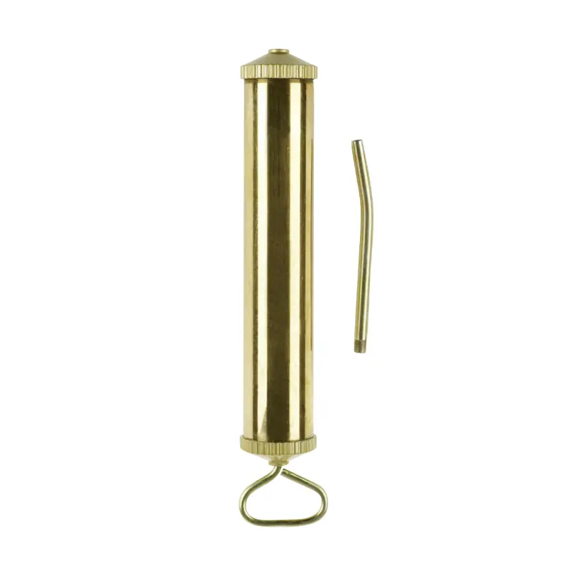 Seringue d'atelier Pressol 500 ml huile-carburant-liquide de refroidissement-lave-glace laiton poli avec canne d'aspiration rigide et coude
