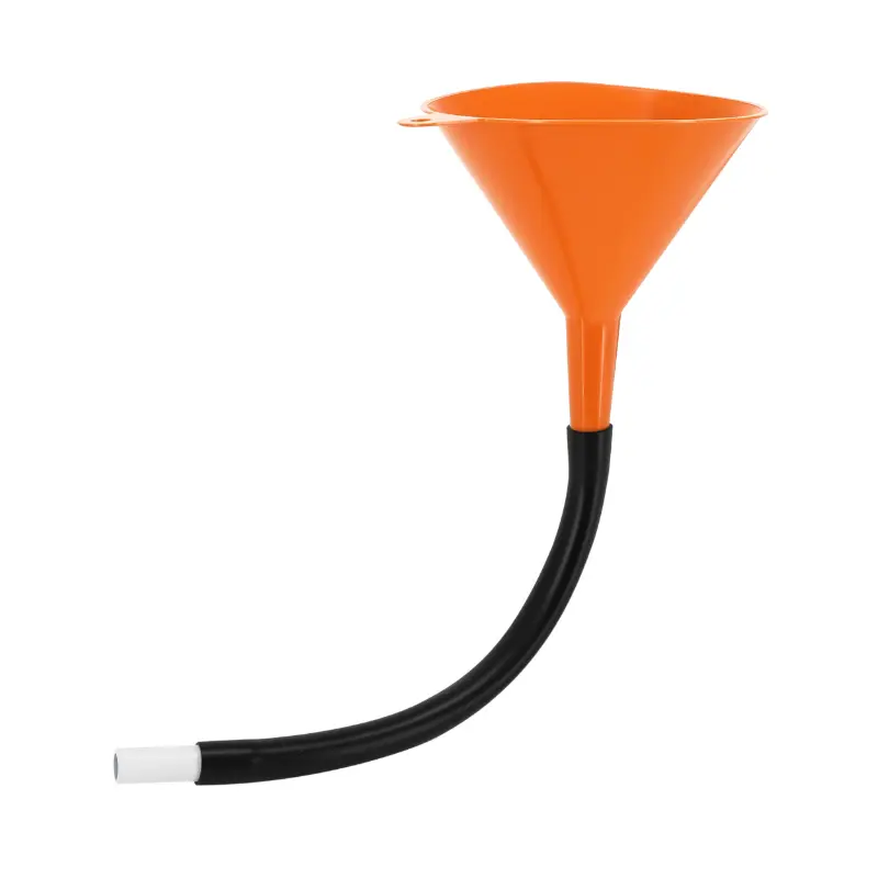 Entonnoir Pressol polyéthylène orange diamètre 150 mm avec bec flexible PVC