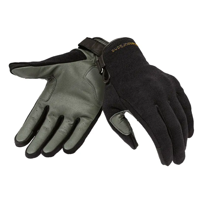 Tucano all season Handschuhe Herren eden schwarz-grau T10 (l) (homologiert nach 13594:2015-CE) (touchscreen-kompatibel)