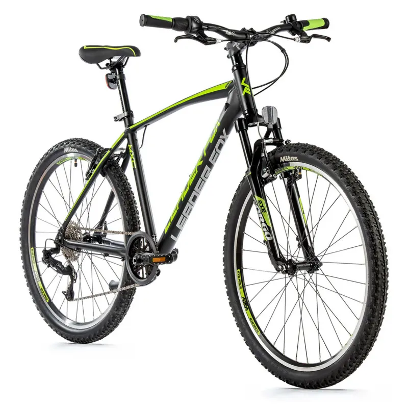 Bicicleta todo-o-terreno Leader Fox MXC 26 polegadas preto fosco-verde 8V quadro 18 polegadas