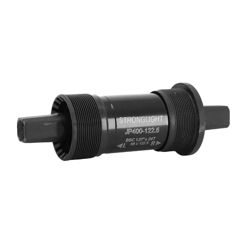 Tretlagergehäuse Stronglight Vierkant JP400 Konus aus Kunststoff 122 mm englische Gewinde BSC 1,37x24