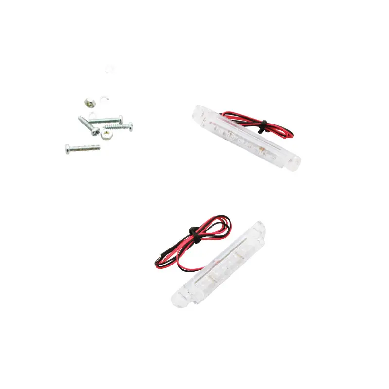 Universal-Blinkleuchte Replay Leiste 8 LEDs transparent (L 60 mm - H 8 mm - B 8 mm) CE-geprüft (Paar)