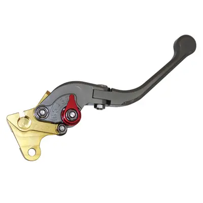 Levier de frein Replay Race MBK 50 Booster 2004+ Yamaha 50 BW'S gauche gris-or CNC pliable