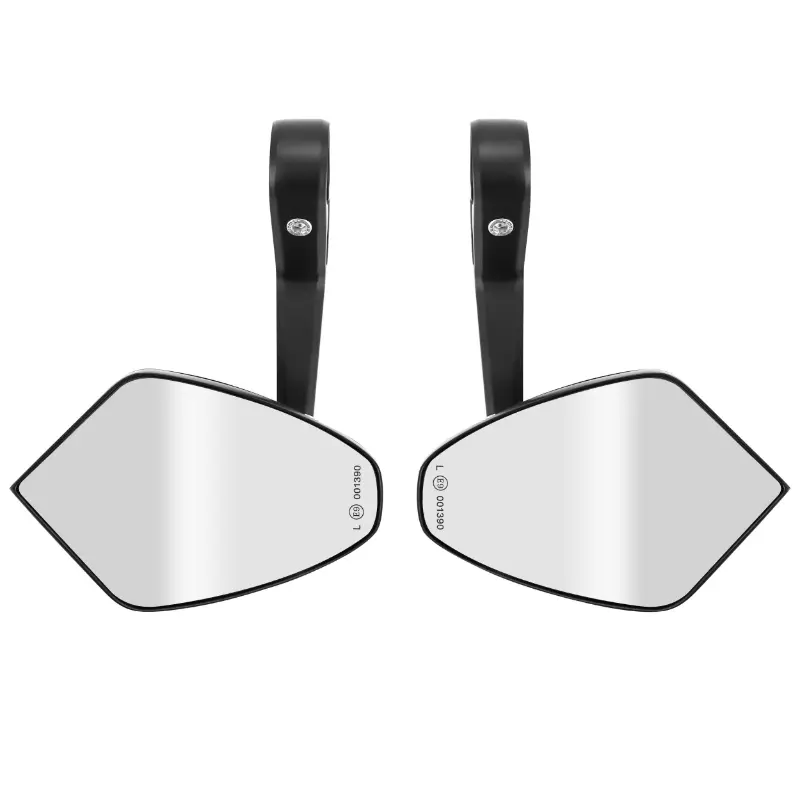 Rétroviseur moto AVOC Arkan embout de guidon aluminium noir adaptateur 7-8" ou 1" (paire) homologué CE