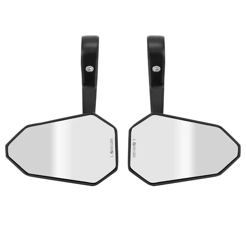 Rétroviseur moto AVOC Michigan embout de guidon aluminium noir avec adaptateur plastique 7-8" ou 1" paire homologué CE